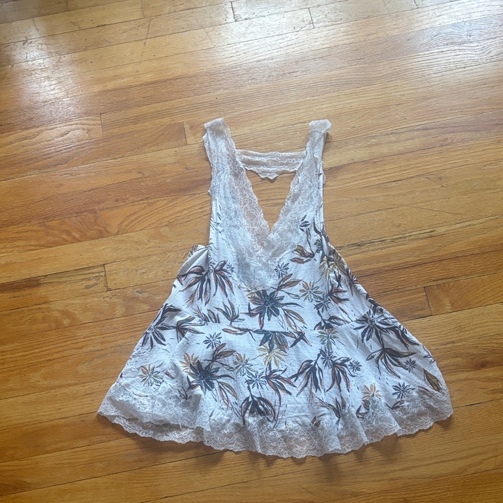 Free People Intimately Floral Lace Tunic Top